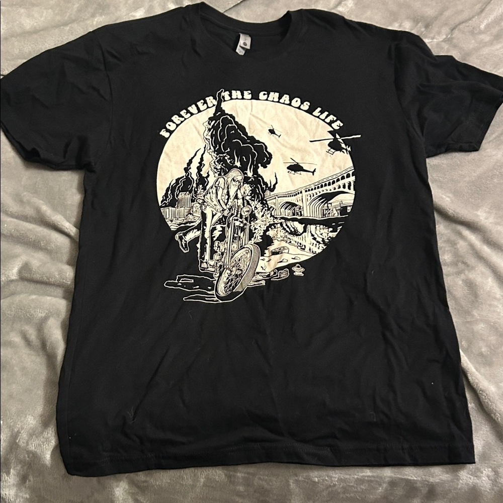 Next Level Apparel Black Graphic Tee
